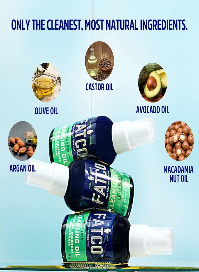 فاكتو زيت تنظيف الوجه ومنظف الوجه من فاتكو للبشرة العادية والمختلطة - الخزامى وإكليل الجبل وعشب الليمون (2 أونصة) - Image 2